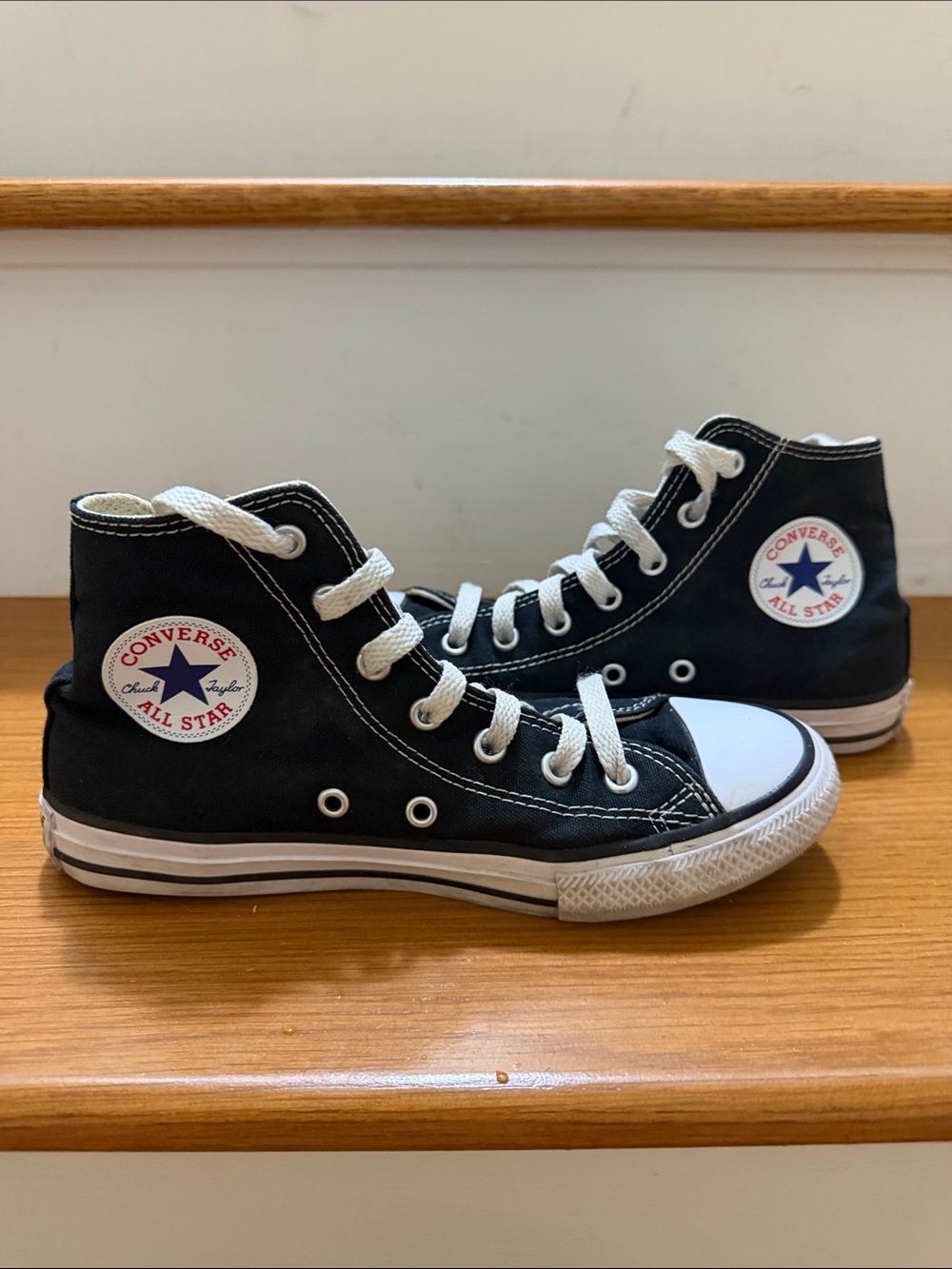 Converse Black & White High Top Chuck Taylors
